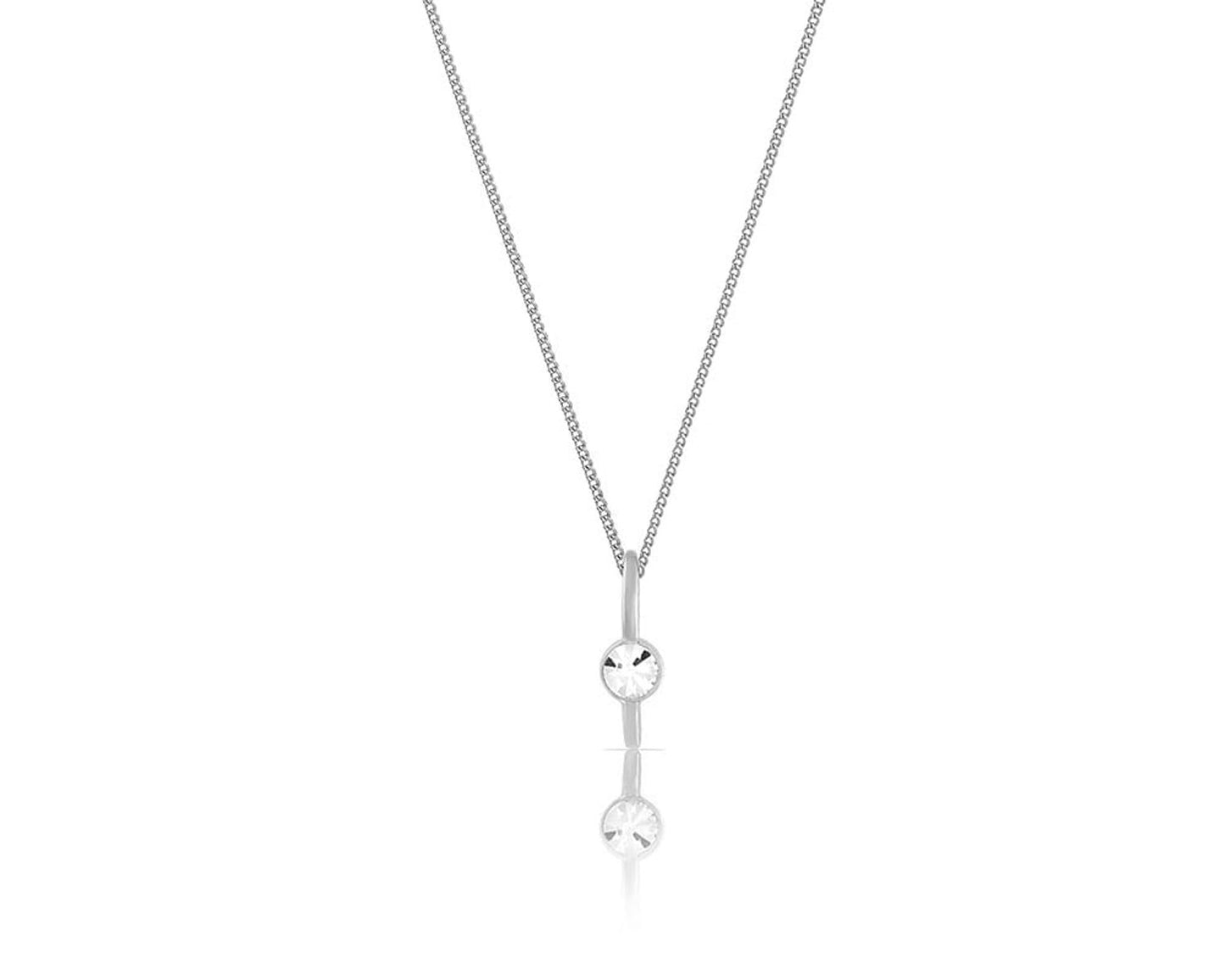 "Single crystal necklace from the Classic collection (C11873AG)"