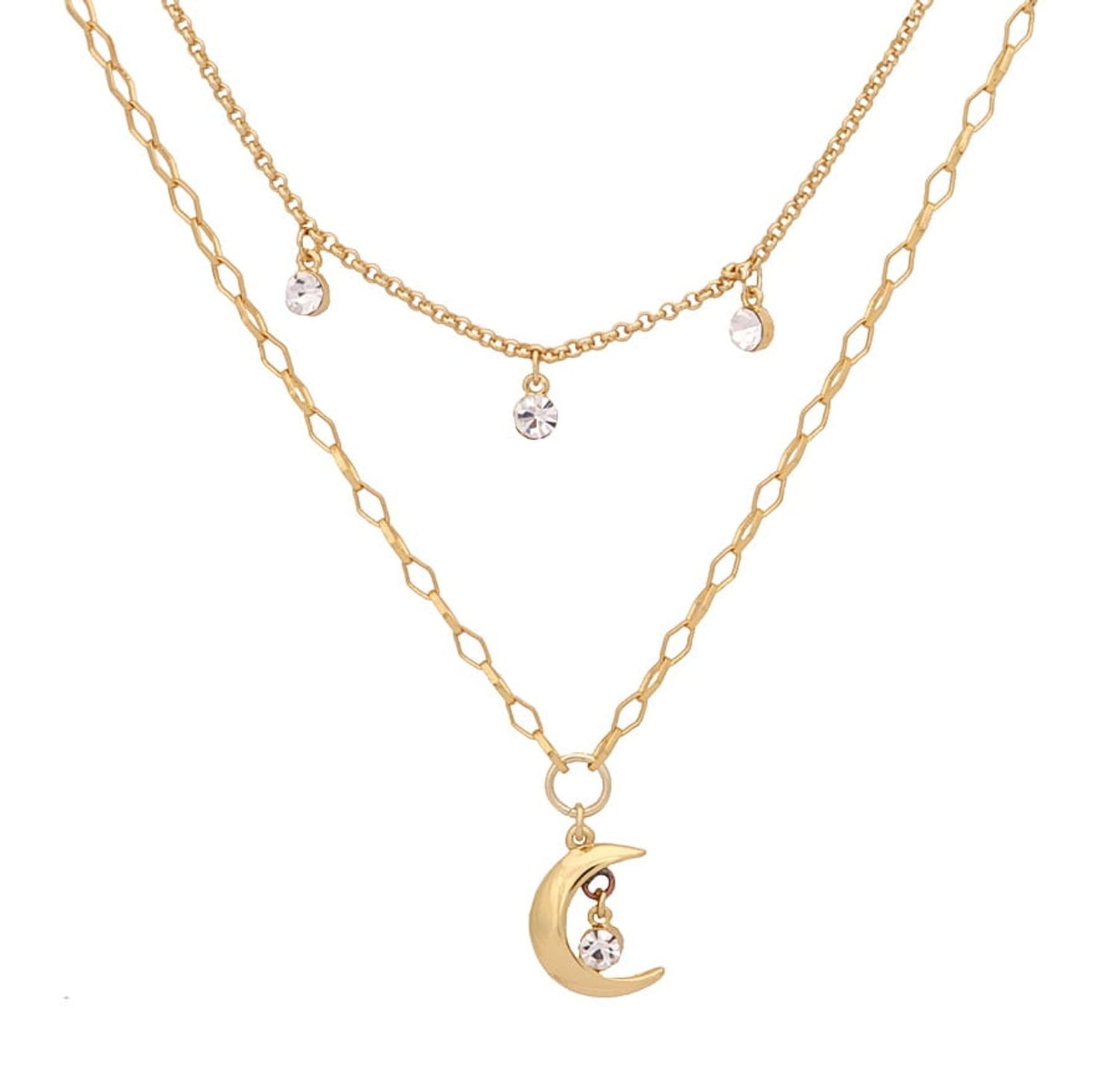 "Double Moon Necklace (C21/TEN/08AU)"