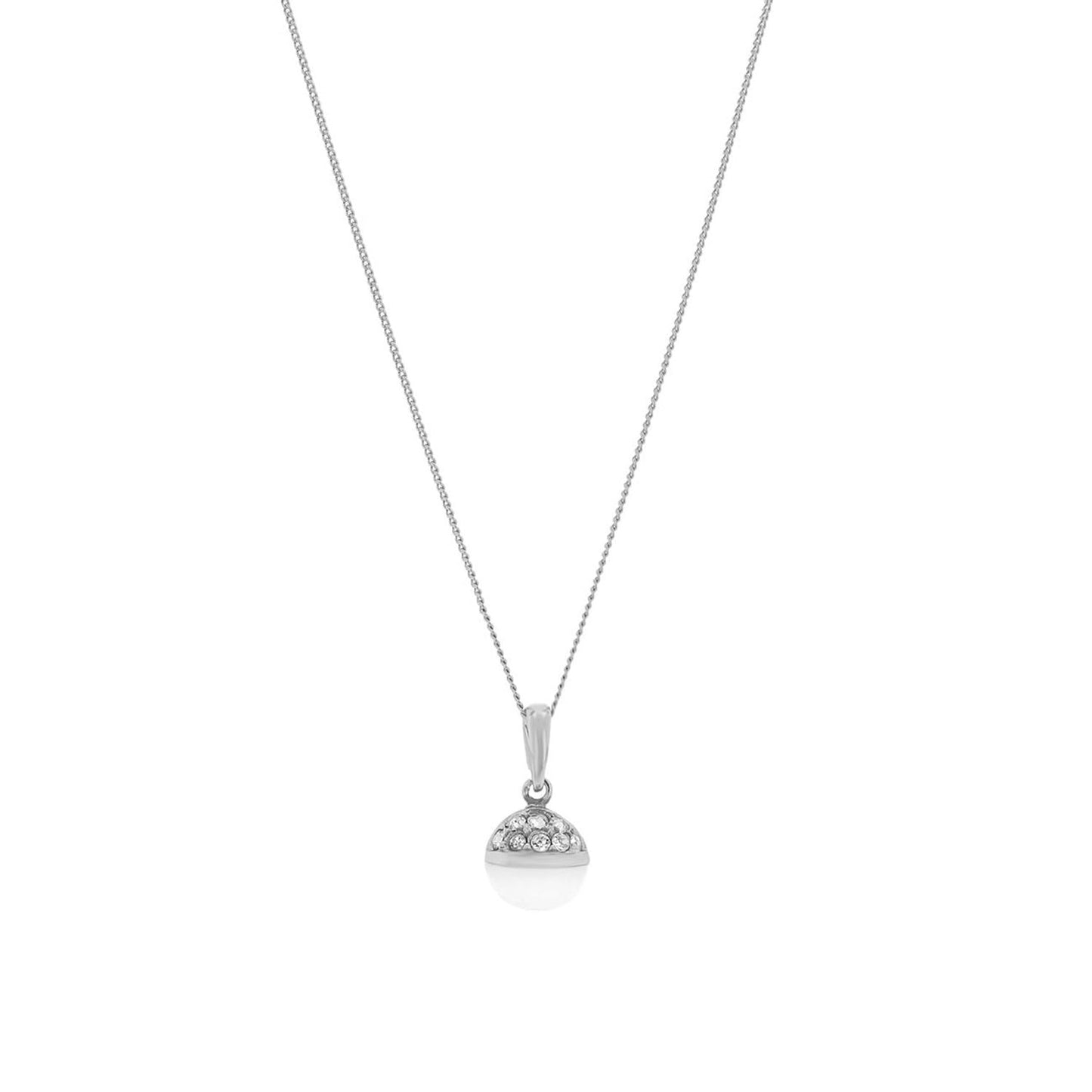 "Necklace with crystals from the Wedding Dream collection (C8879AG)"