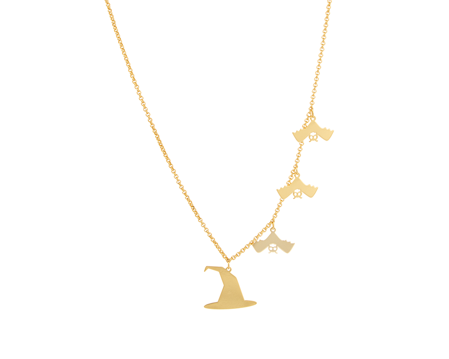 "Necklace with bats and hat (C21/HAL/06)"
