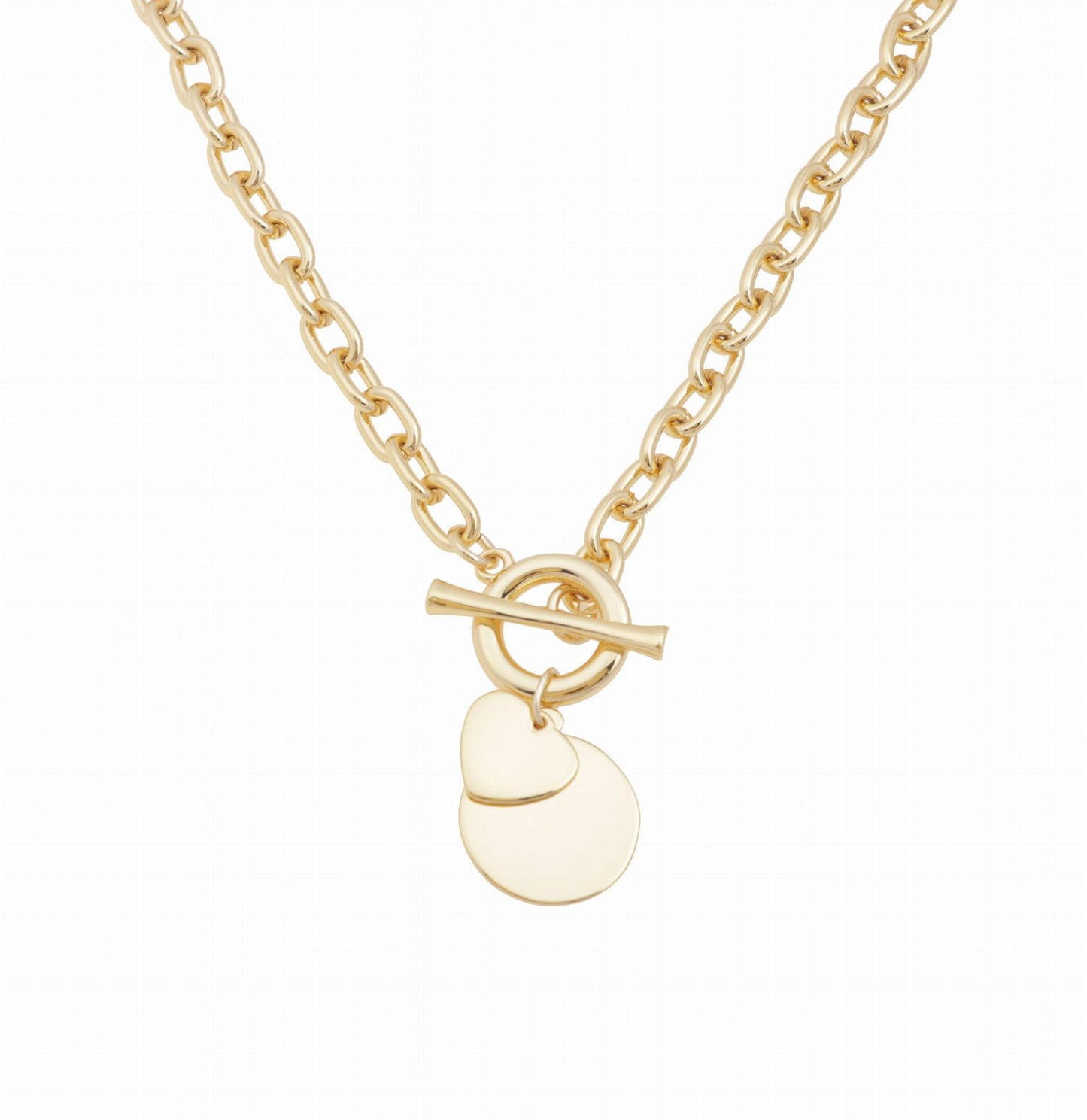 "Toggle necklace with heart and plaque (C21/WIO/01AU)"