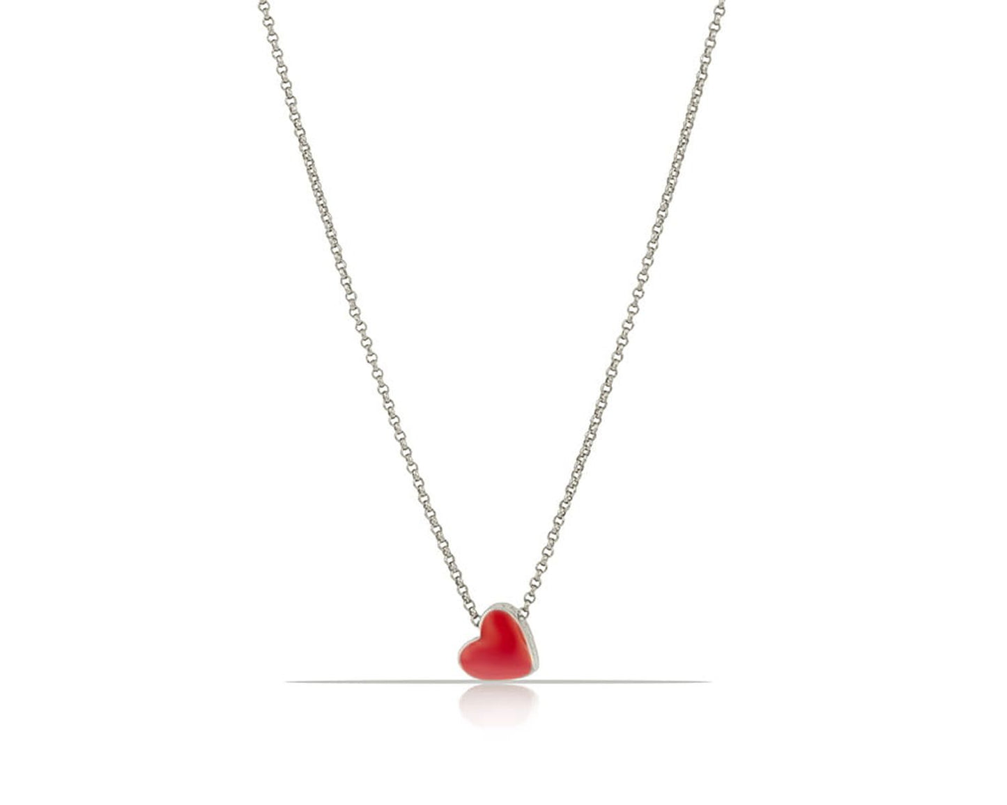 "Necklace with red heart from the Classic collection (C14607/1AG)"