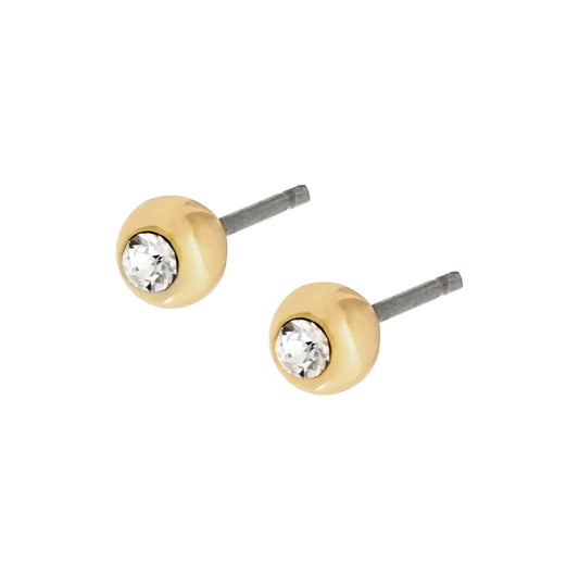 "Stud earrings with crystal (P15009AU)"