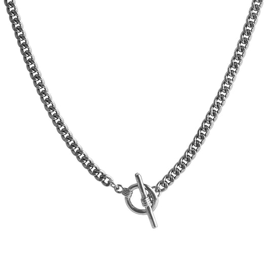 "Toggle chain necklace 55 cm (C22/MEN/34/1AG CZ)"