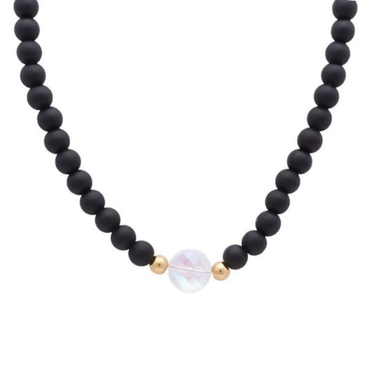 "Onyx stone necklace (C21/KOR/67KOLOR)"