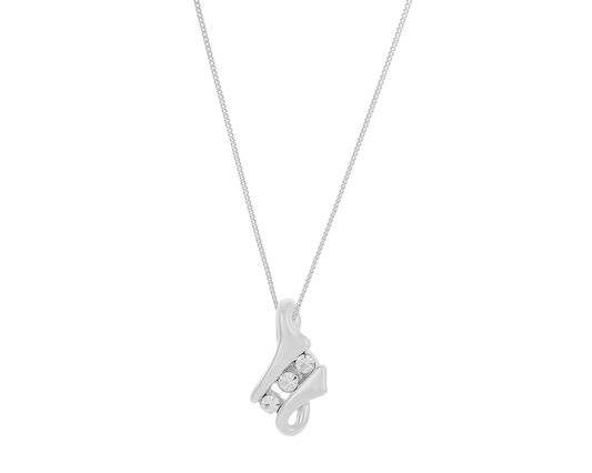 "Necklace with crystals in the middle from the Classic collection (C10857AG)"