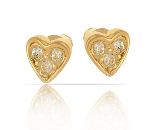 "Heart earrings with crystals from the Classic collection (P4366AU)"