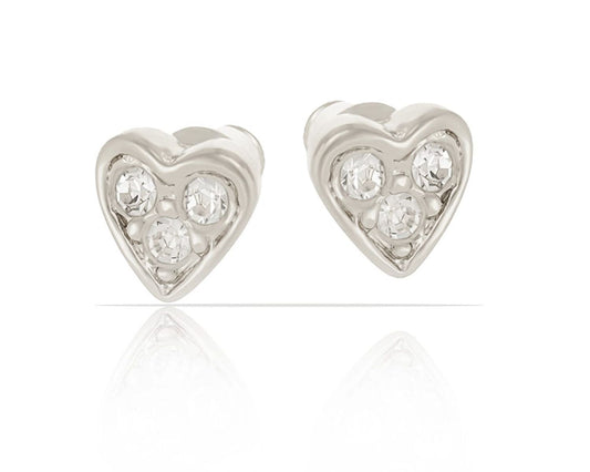 "Heart earrings with crystals from the Classic collection (P4366AG)"