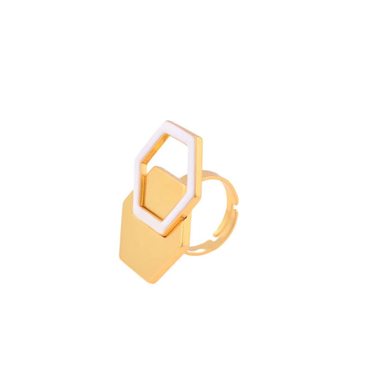"Geometric ring white (R22/JES/95AU)"