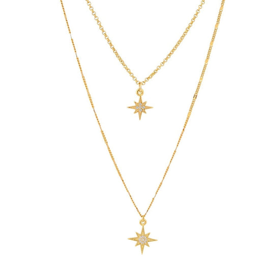 "Double necklace with stars (C21/JES/12AU)"