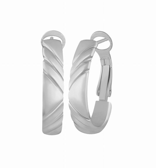 "Hoop earrings with cuts (P14690AG)"