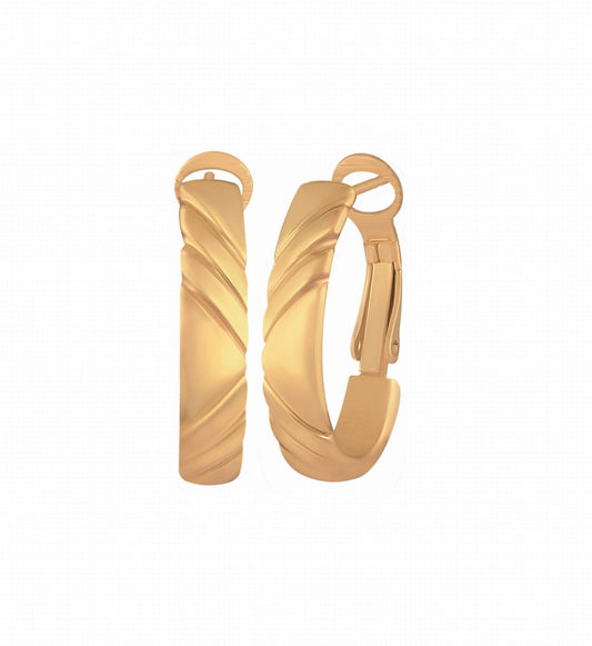 "Hoop earrings with cuts from the Classic collection (P14690AU)"