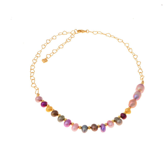"Necklace with colorful pearls (C22/ADA/01AU)"