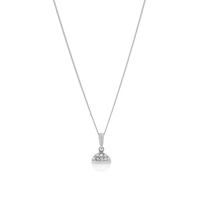 "Necklace with crystals from the Wedding Dream collection (C8879AG)"