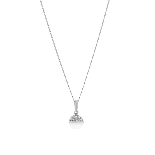 "Necklace with crystals from the Wedding Dream collection (C8879AG)"