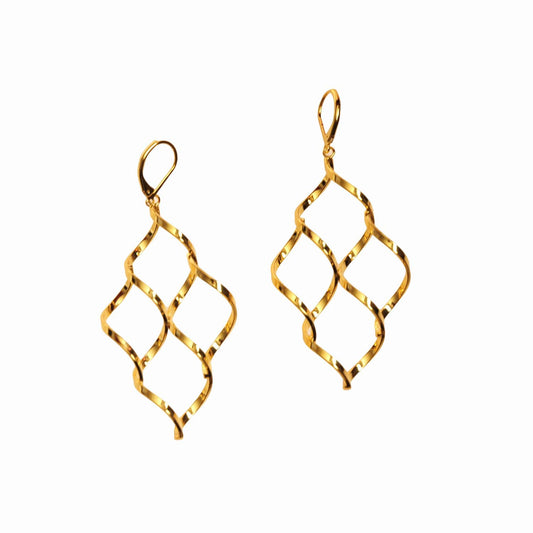 "Earrings abstract mesh (P11667AU)"