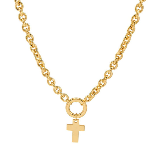 "Chain necklace with cross (C21/WIO/52AU)"