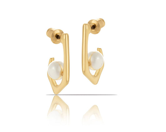"Earrings with pearl from the Classic collection (P14632AU)"