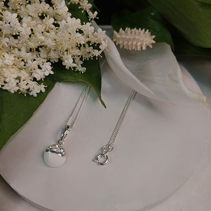 "Necklace with crystals from the Wedding Dream collection (C8879AG)"