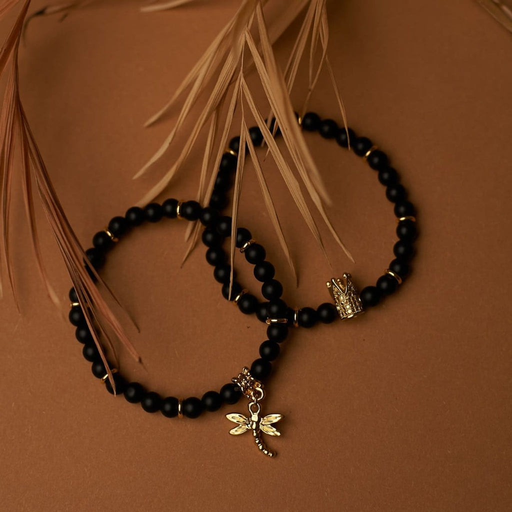 "Beaded bracelet with dragonfly M (B21/KOR/03AU)"