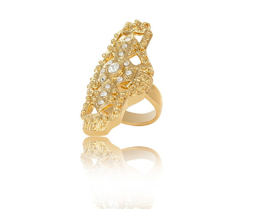 "Ring with crystals (R8718AU)"