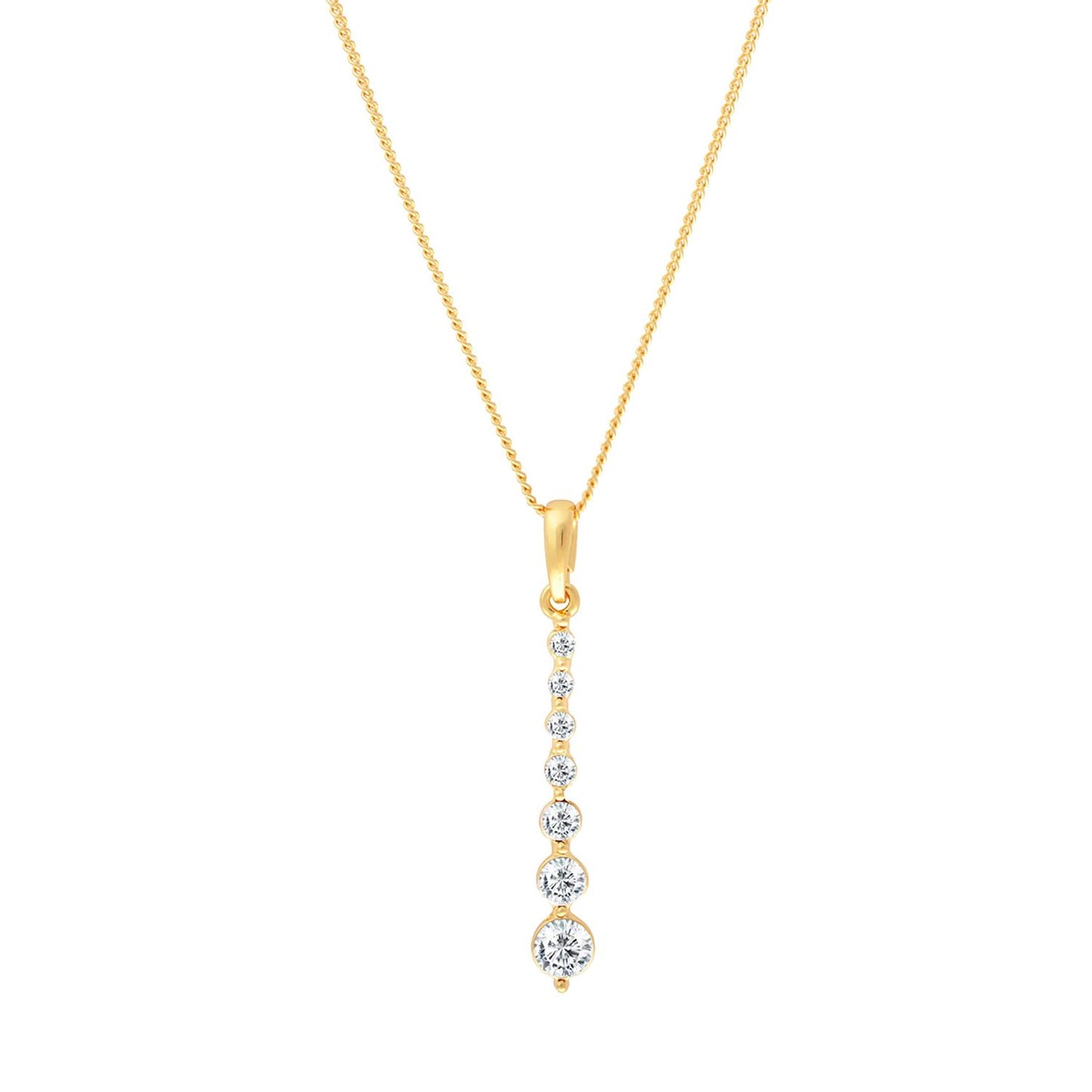 "Necklace with 7 crystal pendant (C11447/1AU)"
