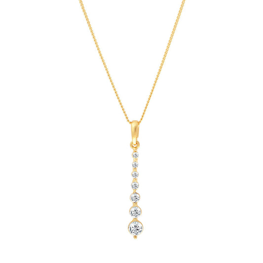 "Necklace with 7 crystal pendant (C11447/1AU)"