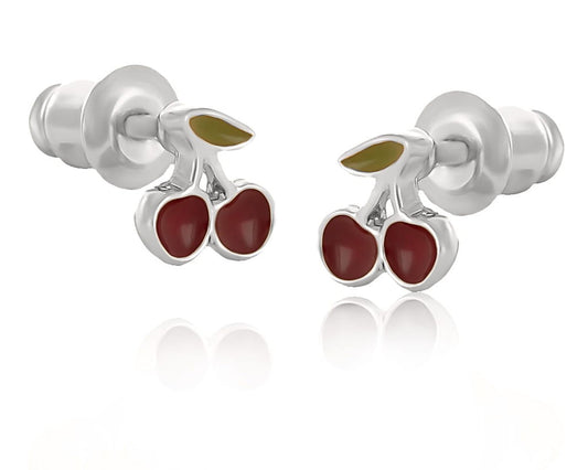 "Red cherry earrings for girls (P15/KDS/13AG)"
