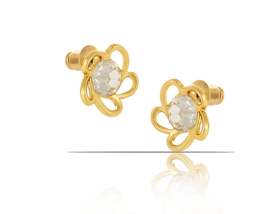 "Flower earrings with crystals from the Classic collection (P7833AU)"