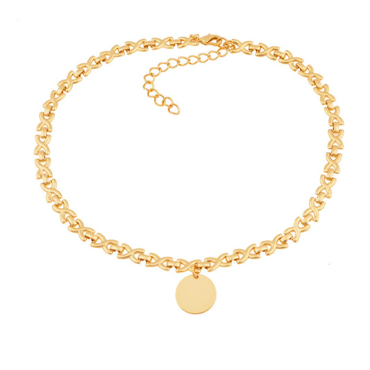 "Necklace with round plate (B22/WIO/31AU)"
