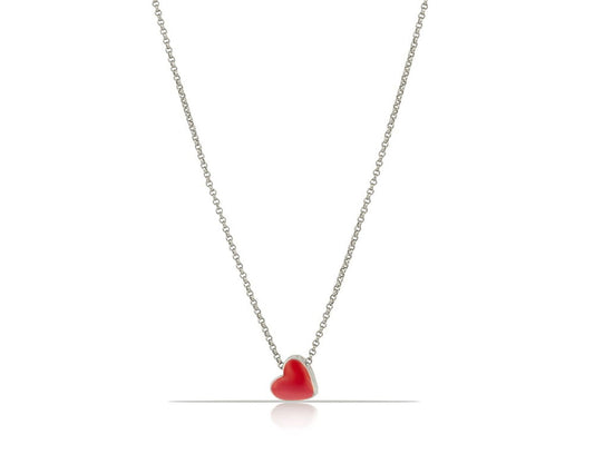 "Necklace with red heart from the Classic collection (C14607/1AG)"